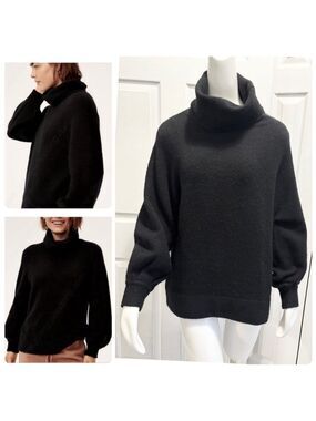 Aritzia The Group Babaton Adichie Sweater Black Oversized Wool Alpaca Size Small